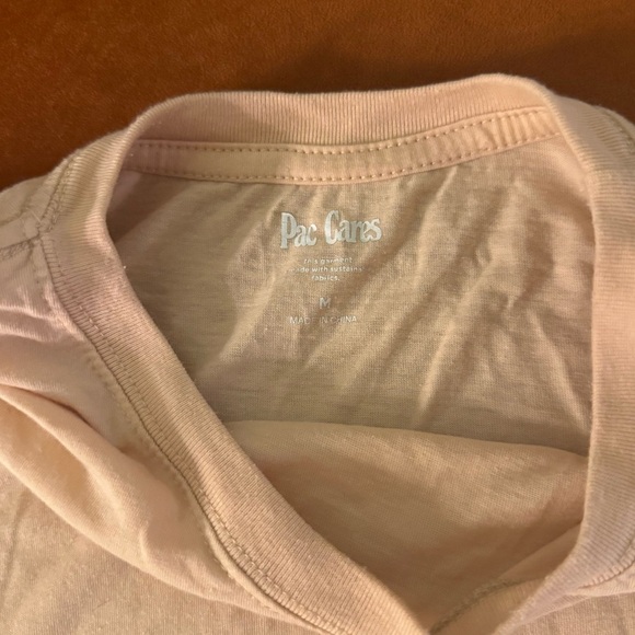 Pacsun PacCares Mushroom embroidered T shirt in tan size medium - Picture 6 of 7